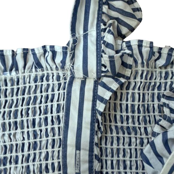 Draper James Smocked Tiered Striped Sleeveless Ruffled Midi Dress Size 1X* - Picture 7 of 10